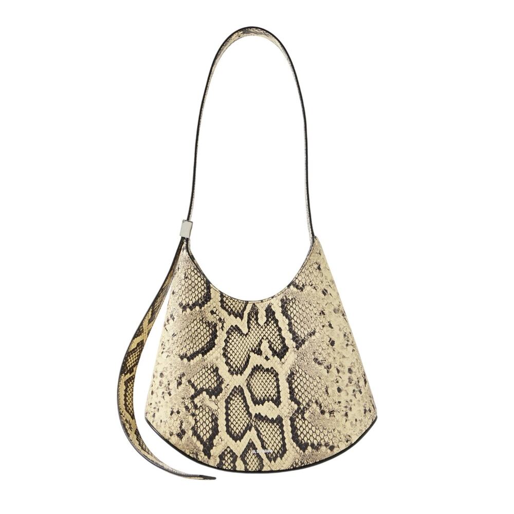 Jil Sander Embellished Snake Print Hobo Shoulder Bag Size S